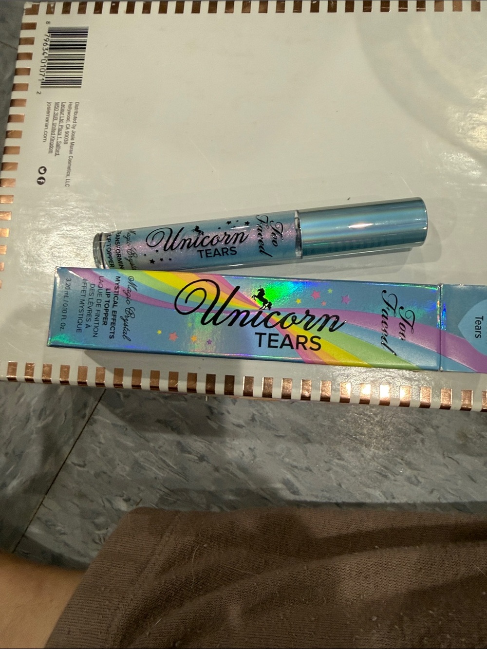 Too Faced Unicorn Tears Iridescent Lip Gloss - Holographic Blue